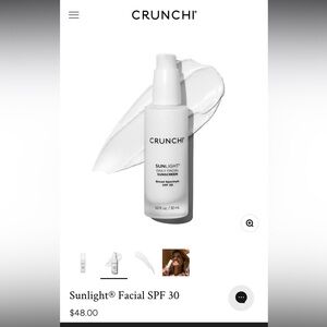 Crunchi Sunlight Daily Facial Sunscreen SPF 30 - New in Sealed Box